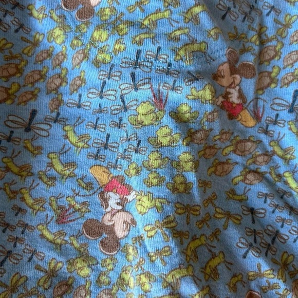 Vintage Mickey Mouse Onesie 12M Disney Blue & Lime Green - Picture 8 of 8